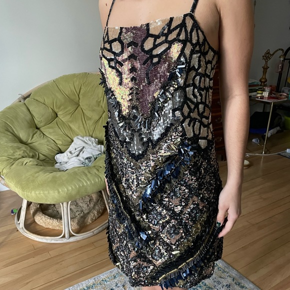 All Saints Embellished Dreamcatcher Dress - Picture 2 of 5